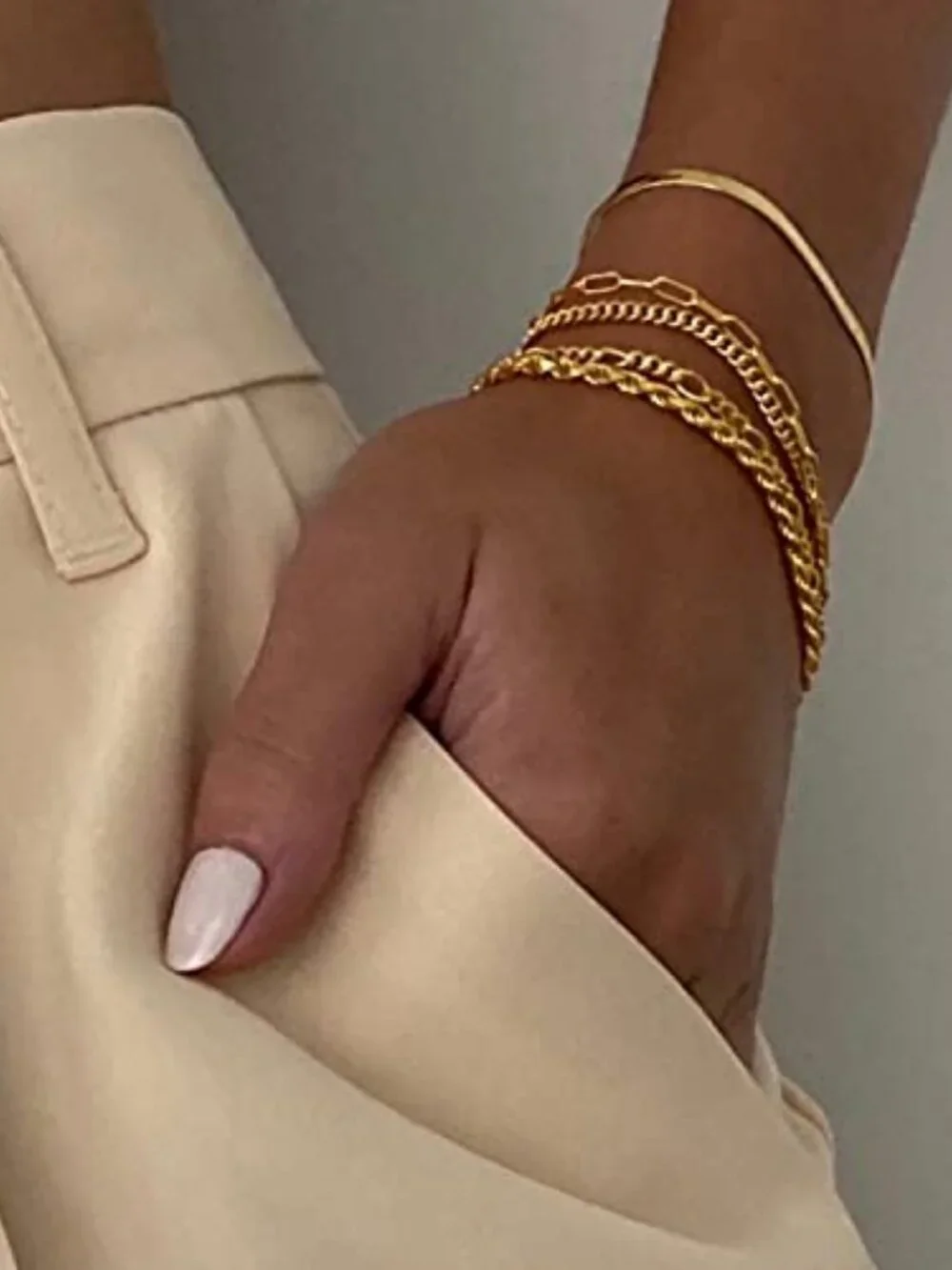 Dainty Gold Bracelets for Women Waterproof